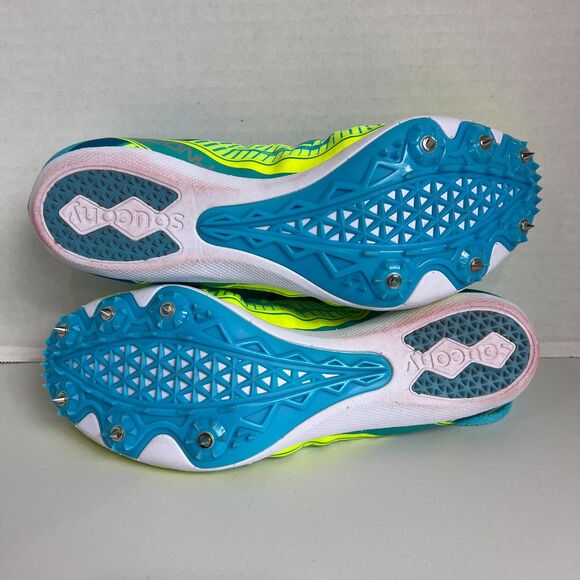 Saucony Ballista 2 Shoes Track & Field Racing Spikes Green Blue Women's 10.5 - Picture 10 of 12